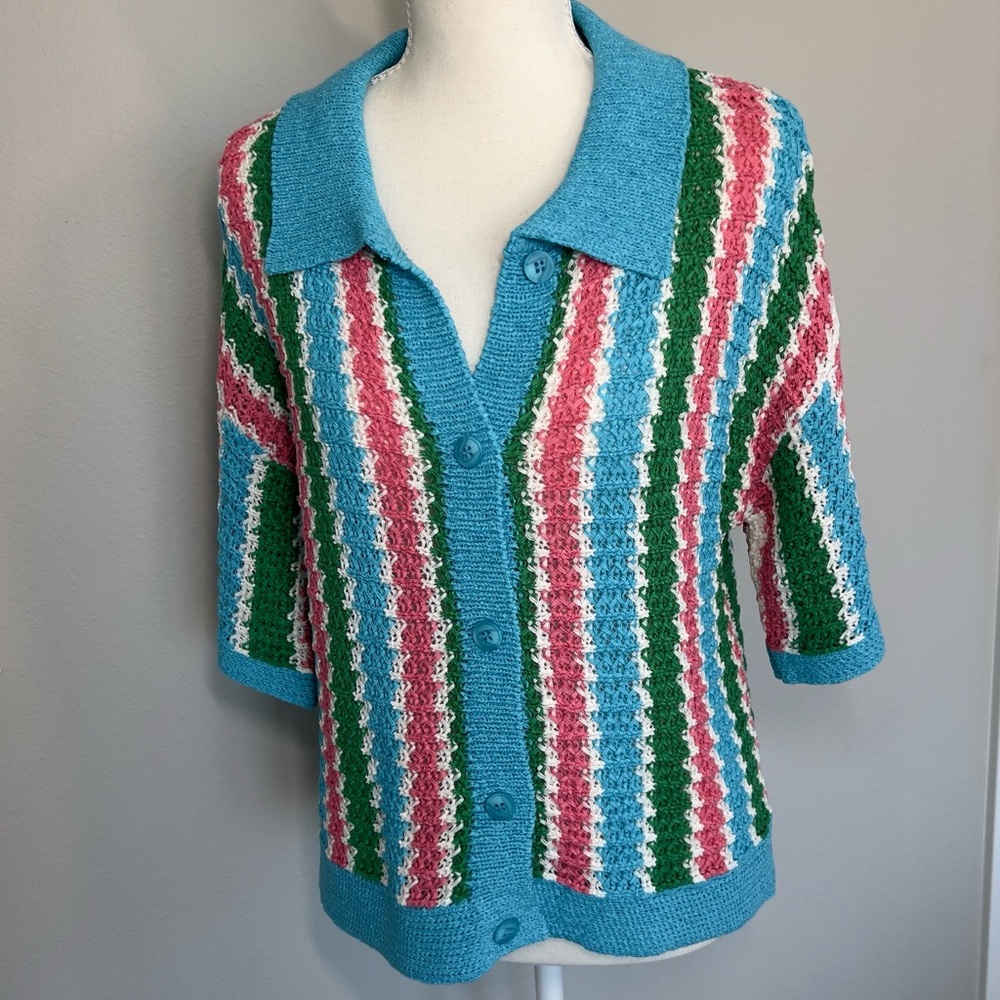 Love Riche Multicolor Striped Cardigan - Picture 2 of 7